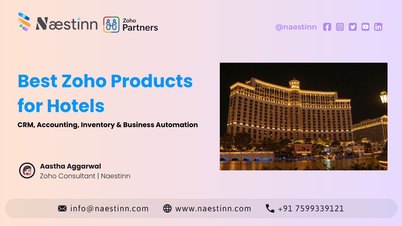 Best Zoho Products for Hotels: CRM, Accounting, Inventory & Business Automation